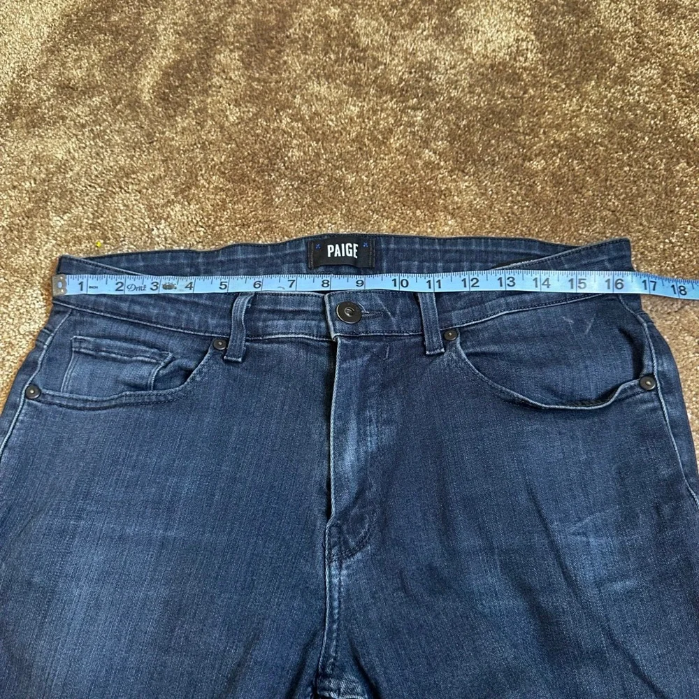 PAIGE Federal Slim Straight Leg Jeans Mens 33 Dark Indigo Wash Made in USA